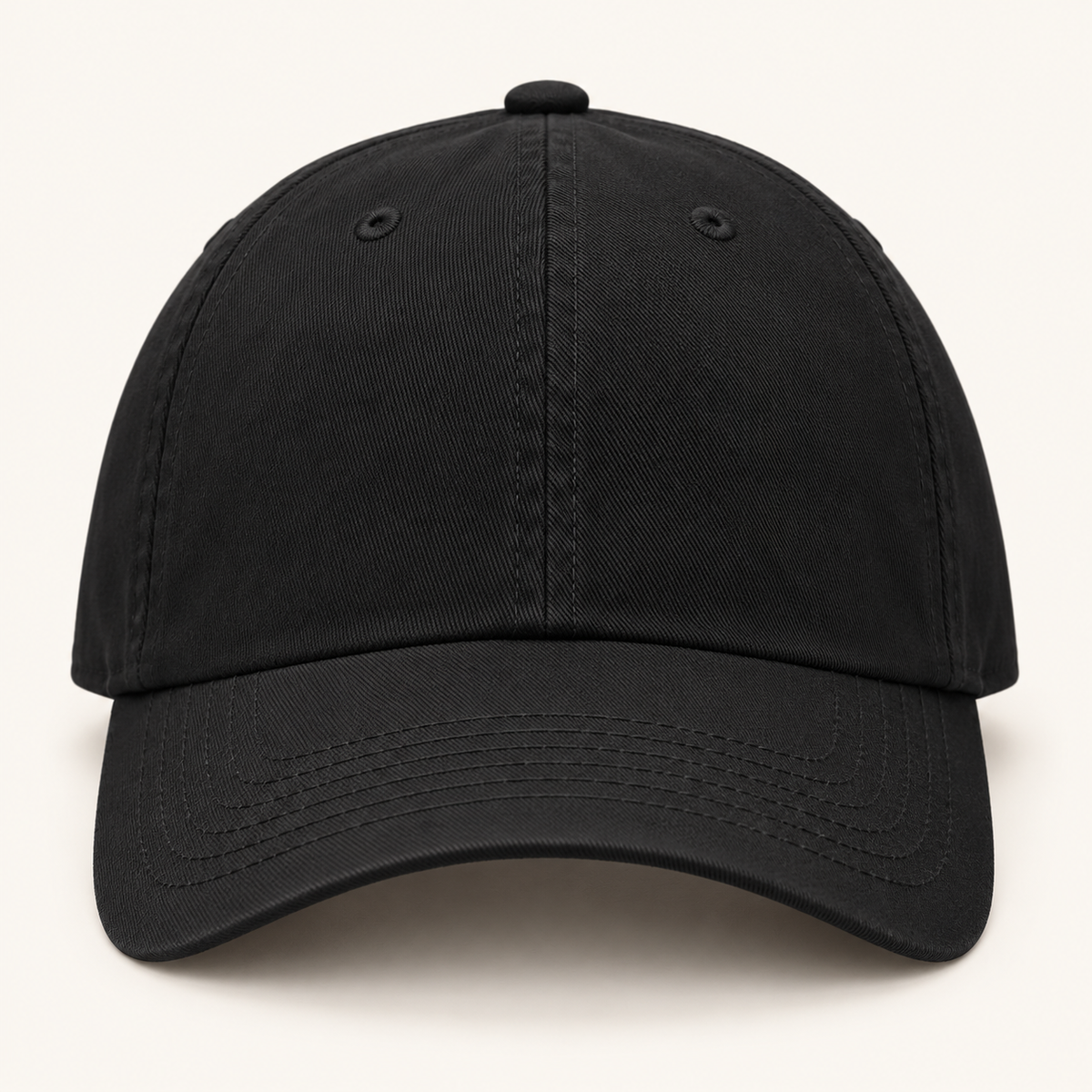 Blank black baseball cap for custom decoration