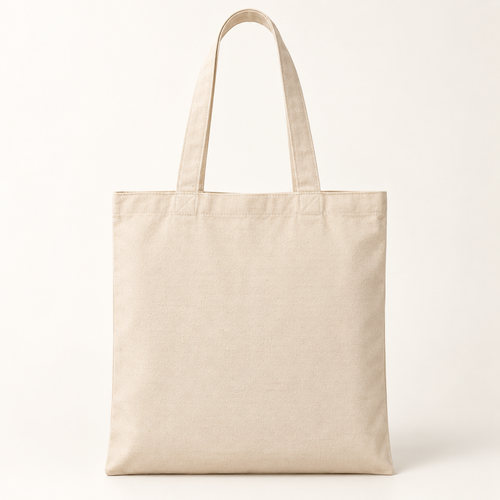 Blank natural canvas tote bag for custom decoration