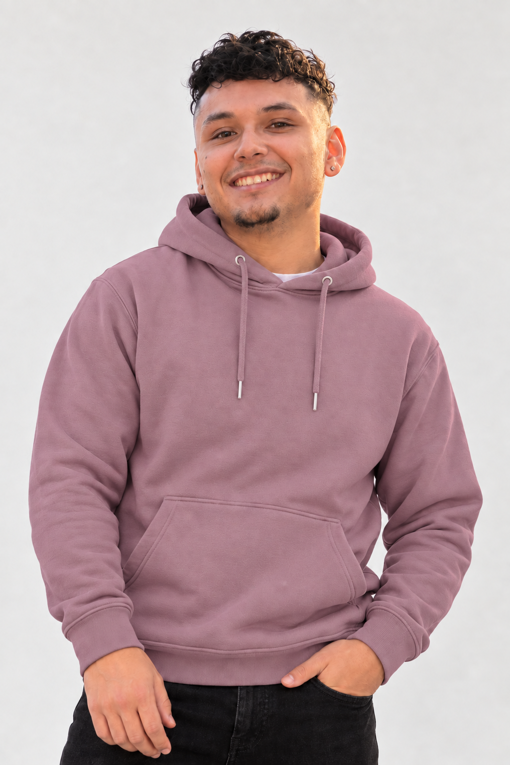 Mauve hoodie front preview